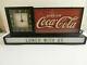 Coca Cola Vintage Fountain Lighted Display Clock and Sign 1954