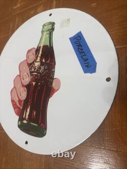 Coca Cola Vintage Porcelain Sign Soda Advertising