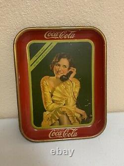 Coca-Cola Vintage Tray 1930 Meet me at the soda fountain advertising collectable