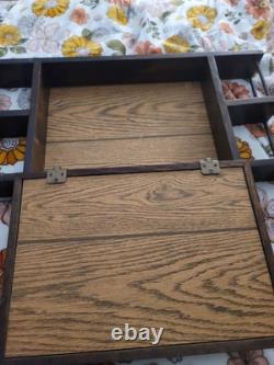Coca-Cola Vintage Wooden Tray with Photo Frame Storage Shelf