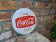 Coca Cola White Button Porcelain Sign Japan 12,3 inch
