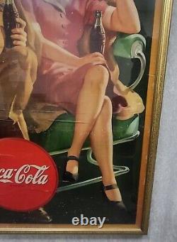 Coca Cola Ww2 Just Like Old Times 1944 /1945 Advertising Poster Large
