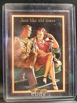 Coca Cola Ww2 Just Like Old Times 1944 /1945 Advertising Poster Large