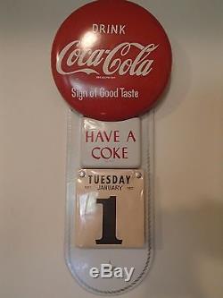 Coca-Cola button calendar 1950's