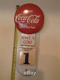 Coca-Cola button calendar 1950's