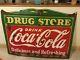Coca Cola enamel porcelain drug store sign