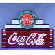 Coca Cola fountain Soda shop Neon sign in solid steel can Marquee Art Deco