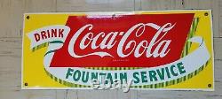 Coca Cola fountain service porcelain sign