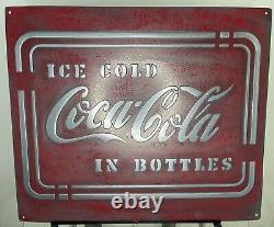 Coca Cola hand made cast metal sign