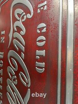 Coca Cola hand made cast metal sign