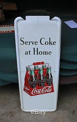Coca Cola pilaster 6 pack coke sign dated 1947 very nice original