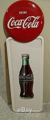 Coca Cola pilaster sign mint hard to find in this condition withbracket