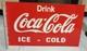 Coca Cola porcelian Enamel Heavy Metal 18 x 10 incehs with Flange Double side