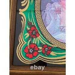 Coca Cola vintage mirror reverse painted Advertising sign-Hilda Clark-29 inch