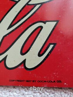 Coca-cola 1927 Original Metal Arrow Sign -not Reproduction