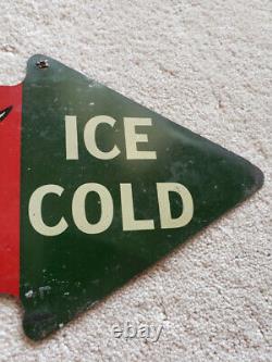 Coca-cola 1927 Original Metal Arrow Sign -not Reproduction