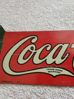 Coca-cola 1927 Original Metal Arrow Sign -not Reproduction