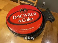 Coca-cola Bacardi Jack Daniels Coke Lighted Spinning Sign