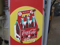 Coca-cola Embossed Metal Sign Take Home A Carton 6-pack