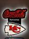 Coca-cola Kansas City Chiefs Led Bar Sign Man Cave Decor Kc Chiefs Coke Light
