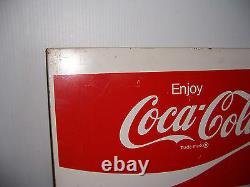 Coca-cola Refreshment Center Menu Board Metal Advertising Sign 45 1/2 X 21 3/16