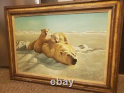 Coca-cola bears painting signed by artist S Park