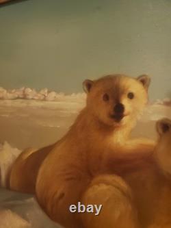 Coca-cola bears painting signed by artist S Park