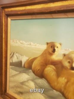 Coca-cola bears painting signed by artist S Park