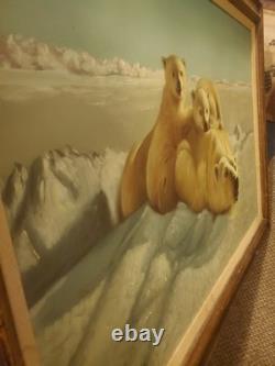 Coca-cola bears painting signed by artist S Park