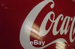Coca cola coke button sign porcelain or ceramic, Great shape 24 Inches