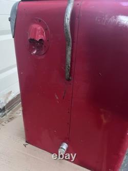 Coke Drink Coca-Cola Tall COOLER Ice Chest No Tray Action Mfg Bottles Sign Soda
