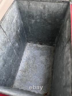 Coke Drink Coca-Cola Tall COOLER Ice Chest No Tray Action Mfg Bottles Sign Soda