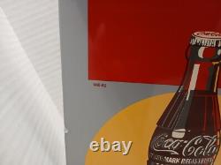 Coke Flange Double-Sided Bottle Sign Drink Coca-Cola Logo 2002 Limited NOS