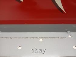 Coke Flange Double-Sided Bottle Sign Drink Coca-Cola Logo 2002 Limited NOS