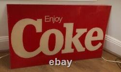 Coke Soda Sign Vintage Original Deli Grocery Store Advertising Coca Cola 1980s