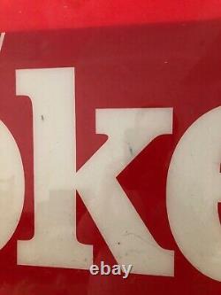 Coke Soda Sign Vintage Original Deli Grocery Store Advertising Coca Cola 1980s