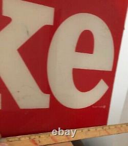 Coke Soda Sign Vintage Original Deli Grocery Store Advertising Coca Cola 1980s