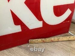 Coke Soda Sign Vintage Original Deli Grocery Store Advertising Coca Cola 1980s