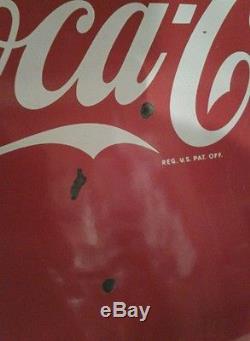 Coke button porcelain sign 1950s