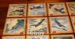 Complete set of 20 1940's Coca-Cola WW2 cardboard airplane signs