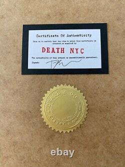 DEATH NYC Hand Signed LARGE Print Framed 16x20in COA MY OWN COCA COLA COKE #10
