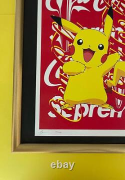 DEATH NYC Hand Signed LARGE Print Framed 16x20in POKEMON PIKACHU COCA COLA