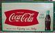 Drink Coca Cola Ice Cold Bottle Fishtail Sign. Strong Colors. Large 55 X 32