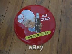 Dead Mint 1955 New Old Stock Coca Cola 16 Inch Sign All Porcelain No Decal A++++