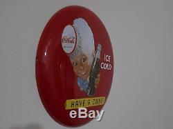 Dead Mint 1955 New Old Stock Coca Cola 16 Inch Sign All Porcelain No Decal A++++