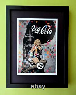 Death NYC Original FramedPop Art Hand Signed Marilyn Loves Coca Cola Coke