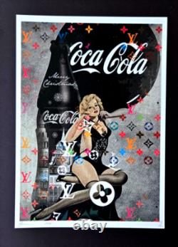 Death NYC Original FramedPop Art Hand Signed Marilyn Loves Coca Cola Coke