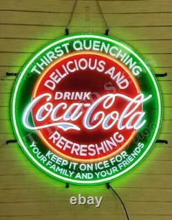 Delicious Coca Cola Coke 24x24 Vivid LED Neon Sign Light Lamp With Dimmer