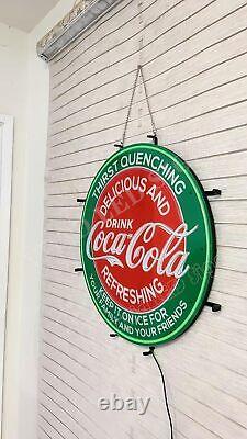 Delicious Coca Cola Coke 24x24 Vivid LED Neon Sign Light Lamp With Dimmer