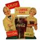 Diner Style Cook Waitress Coca Cola Heavy Duty USA Made Metal Advertising Sign